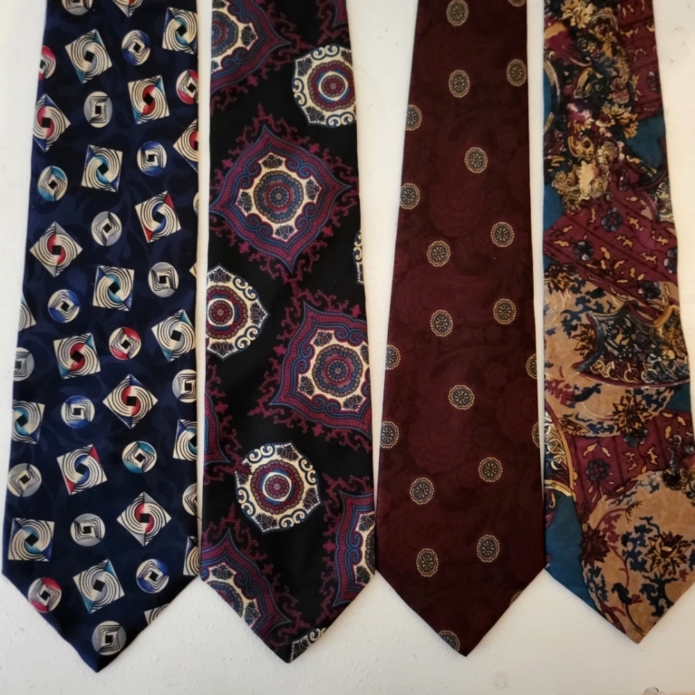 4 Men's Silk Ties